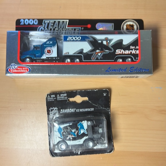Hockey San Jose Sharks Collectibles 7 pc Bundle Bobblehead Zamboni Semi Truck - Picture 6 of 8